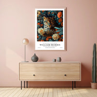Leopard in Floral Elegance: Artistic Poster