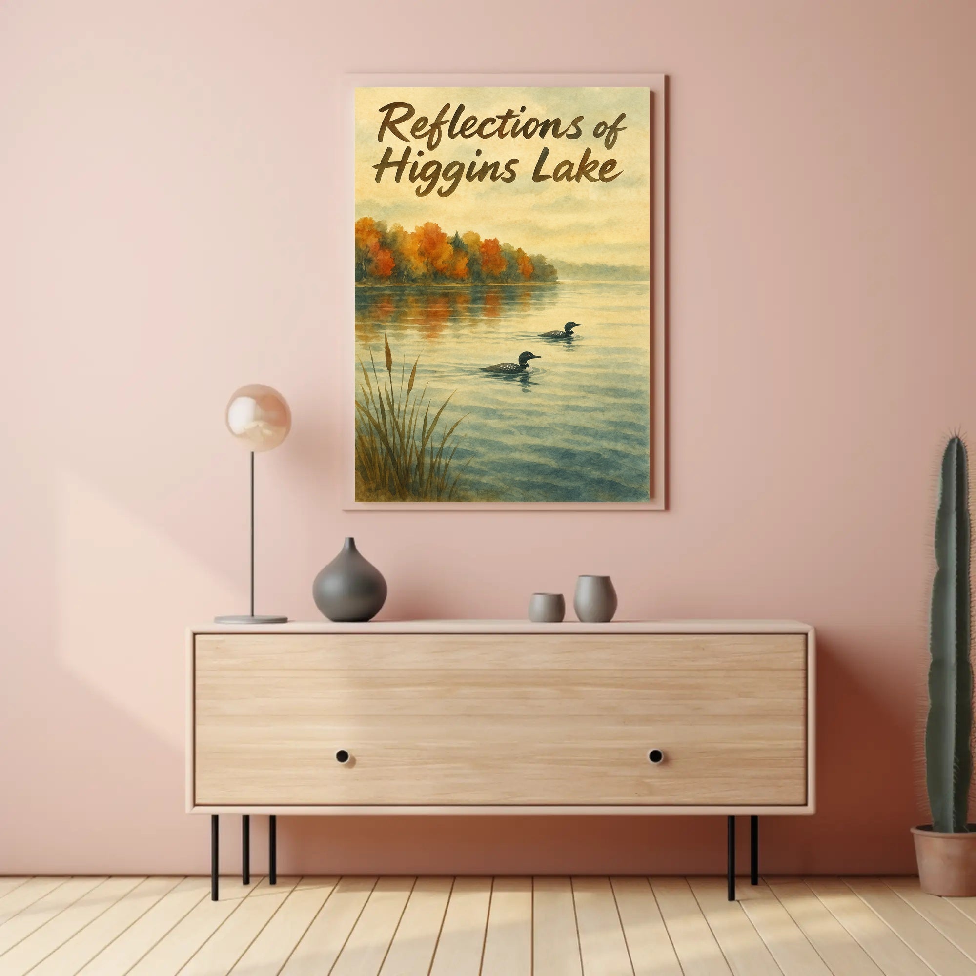 Reflections of Higgins Lake Nature-Themed Poster