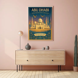 Abu Dhabi Skyline Art Poster