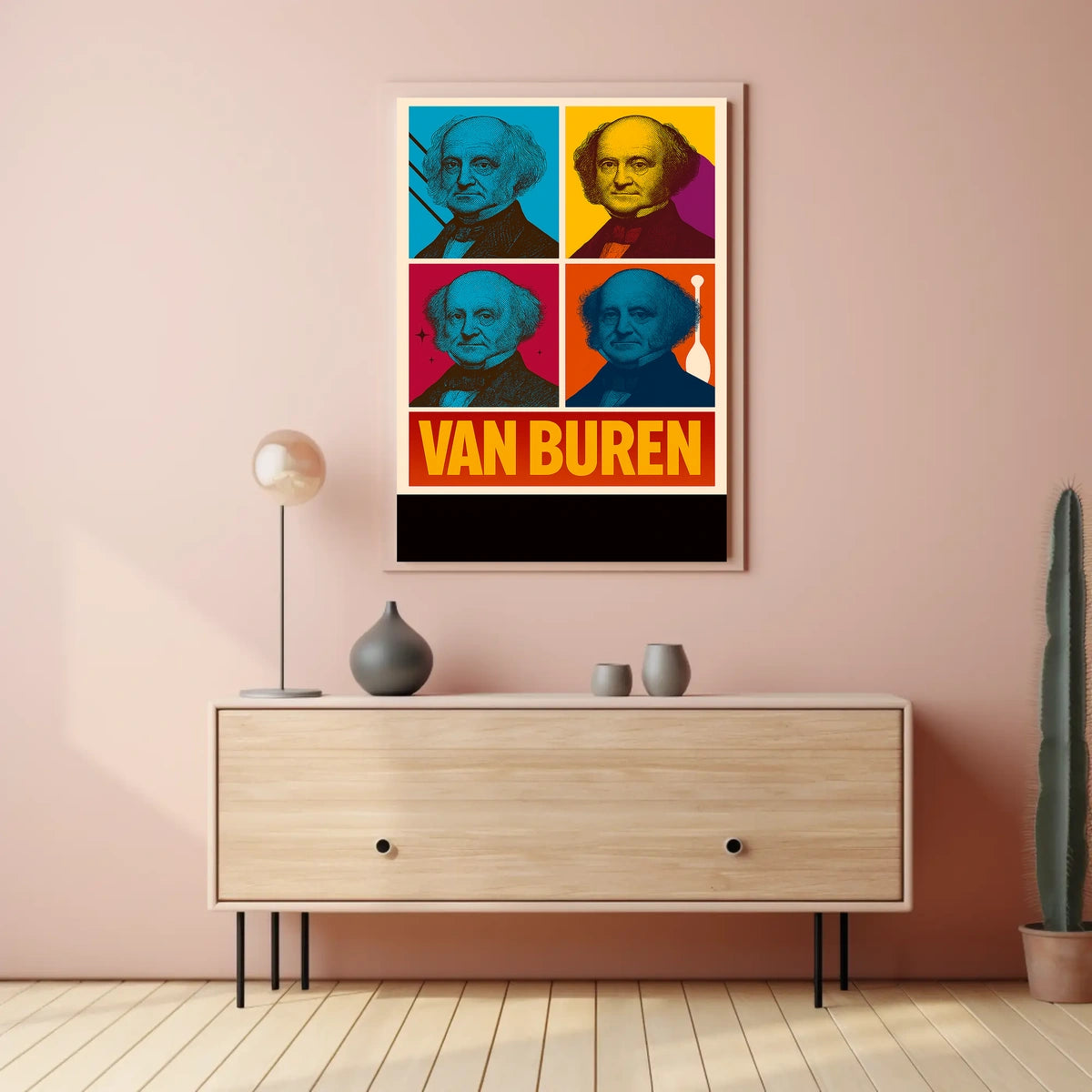 Van Buren Pop Art Tribute Poster