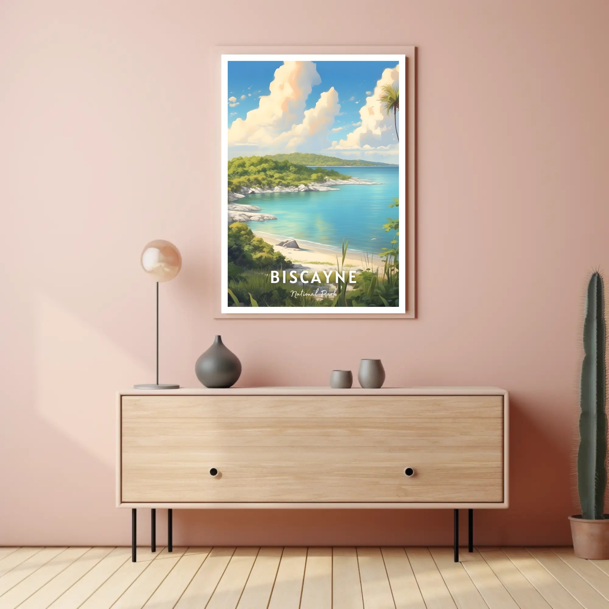 Biscayne National Park Travel Poster Vintage Print