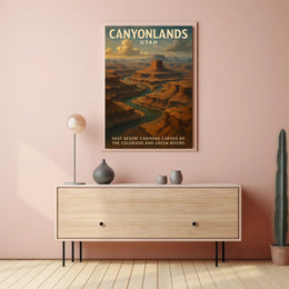 Canyonlands Utah Scenic Vintage Wanderlust Poster