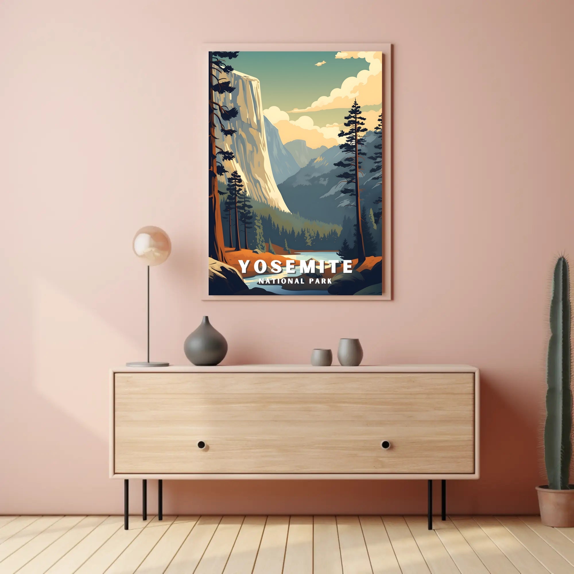 Yosemite Vintage Travel Poster Wall Art Print