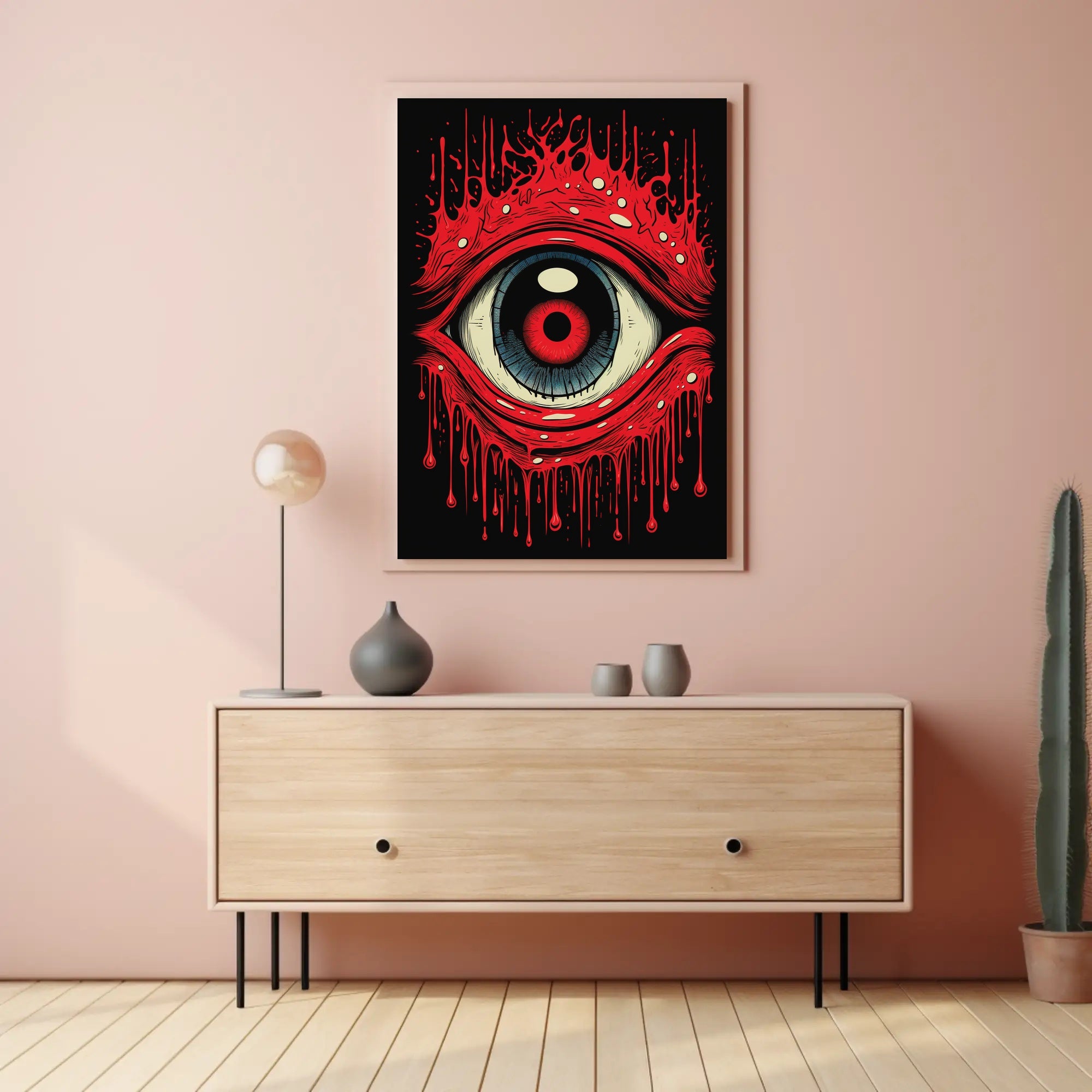 Bold Surreal Eye Pop Art Print - Artistic Poster