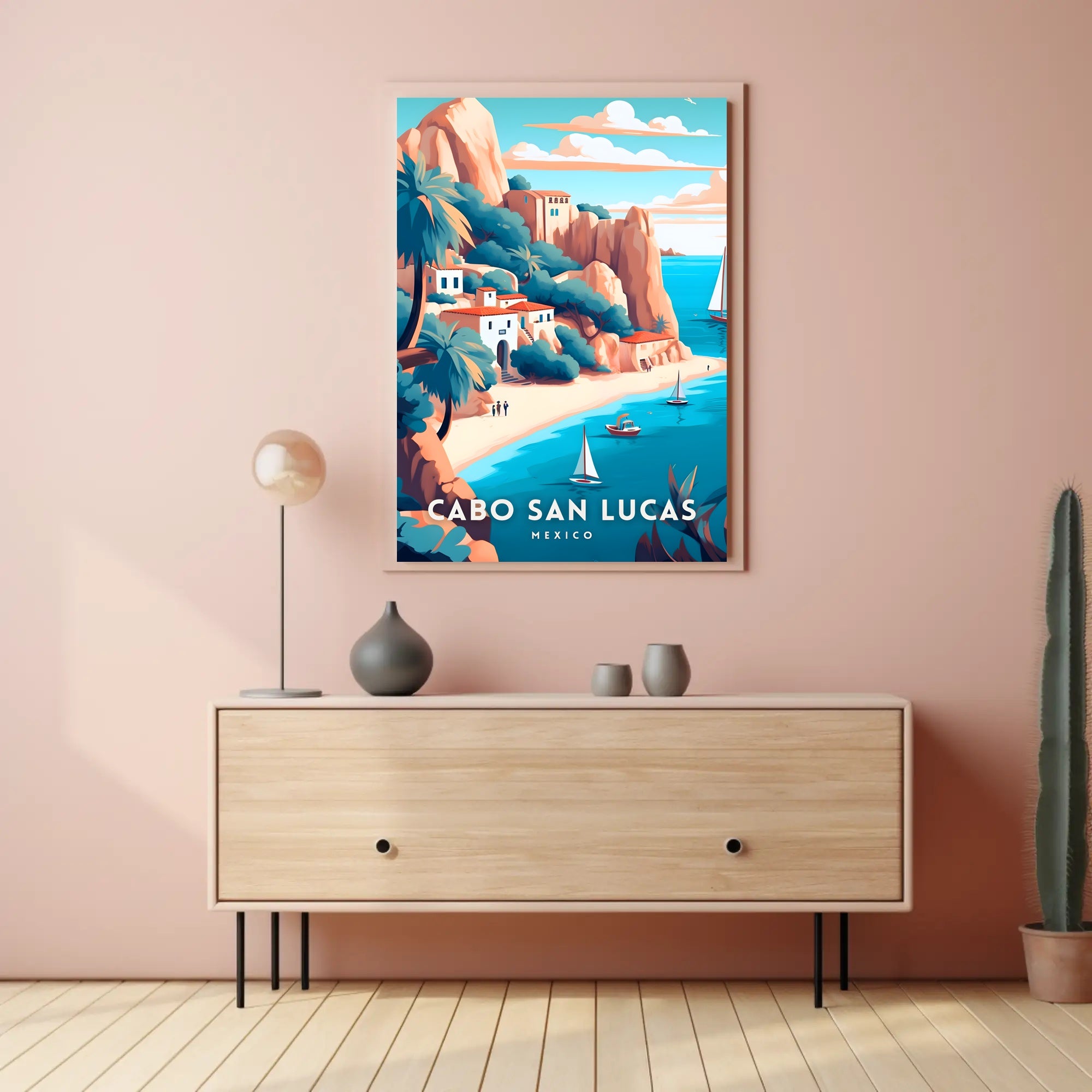 Cabo San Lucas Tranquil Seaside View Travel Poster