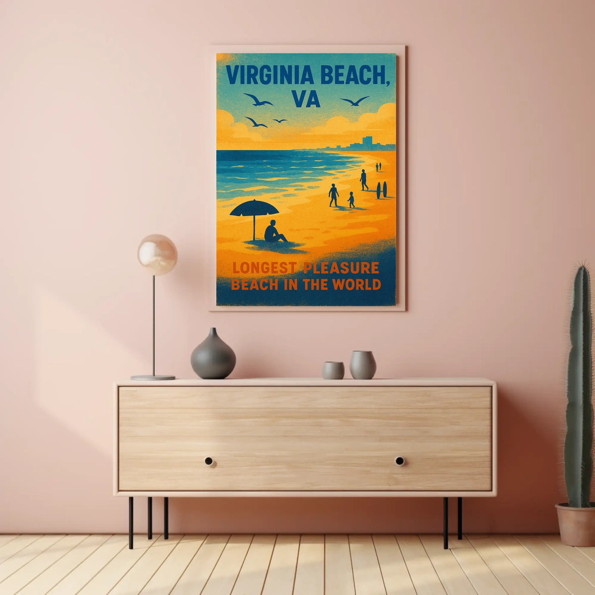Virginia Beach, VA Longest Pleasure Beach Poster