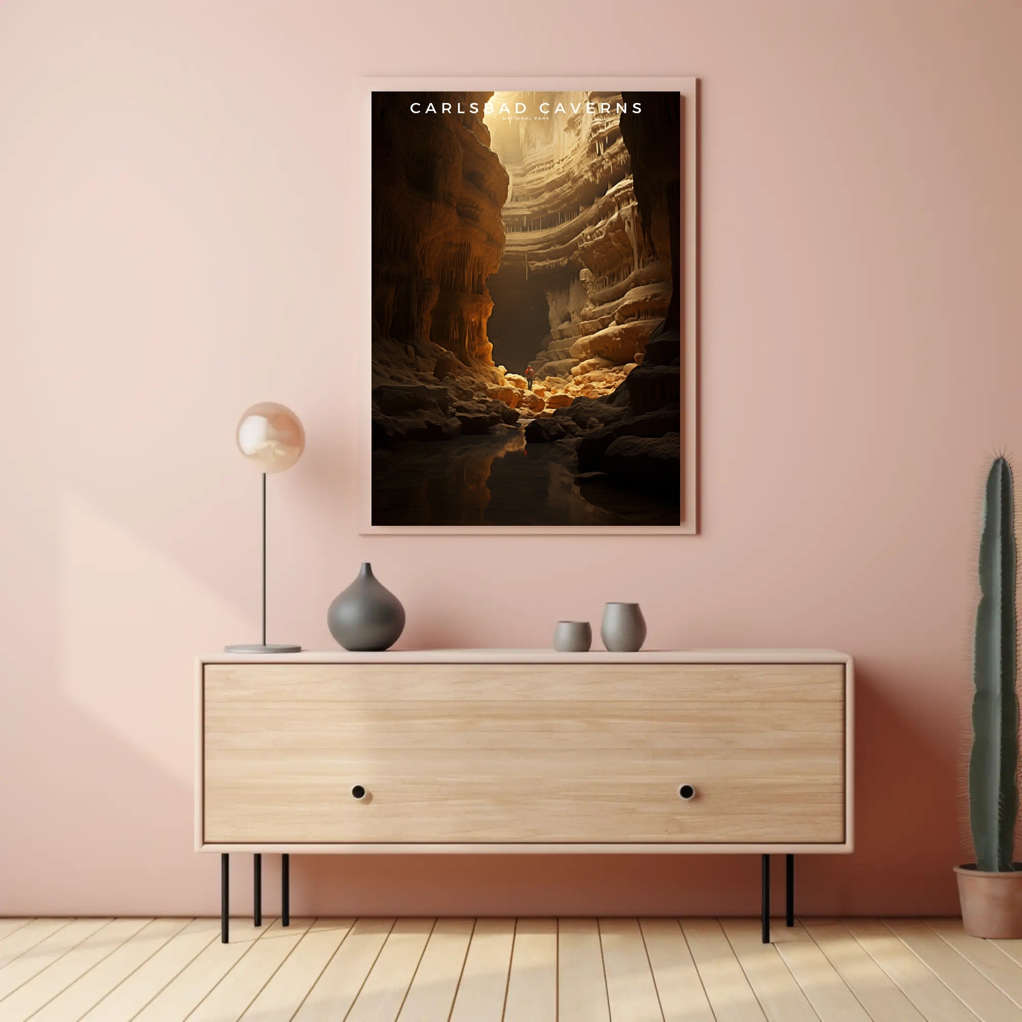 Carlsbad Caverns Travel Poster Vintage Wall Art