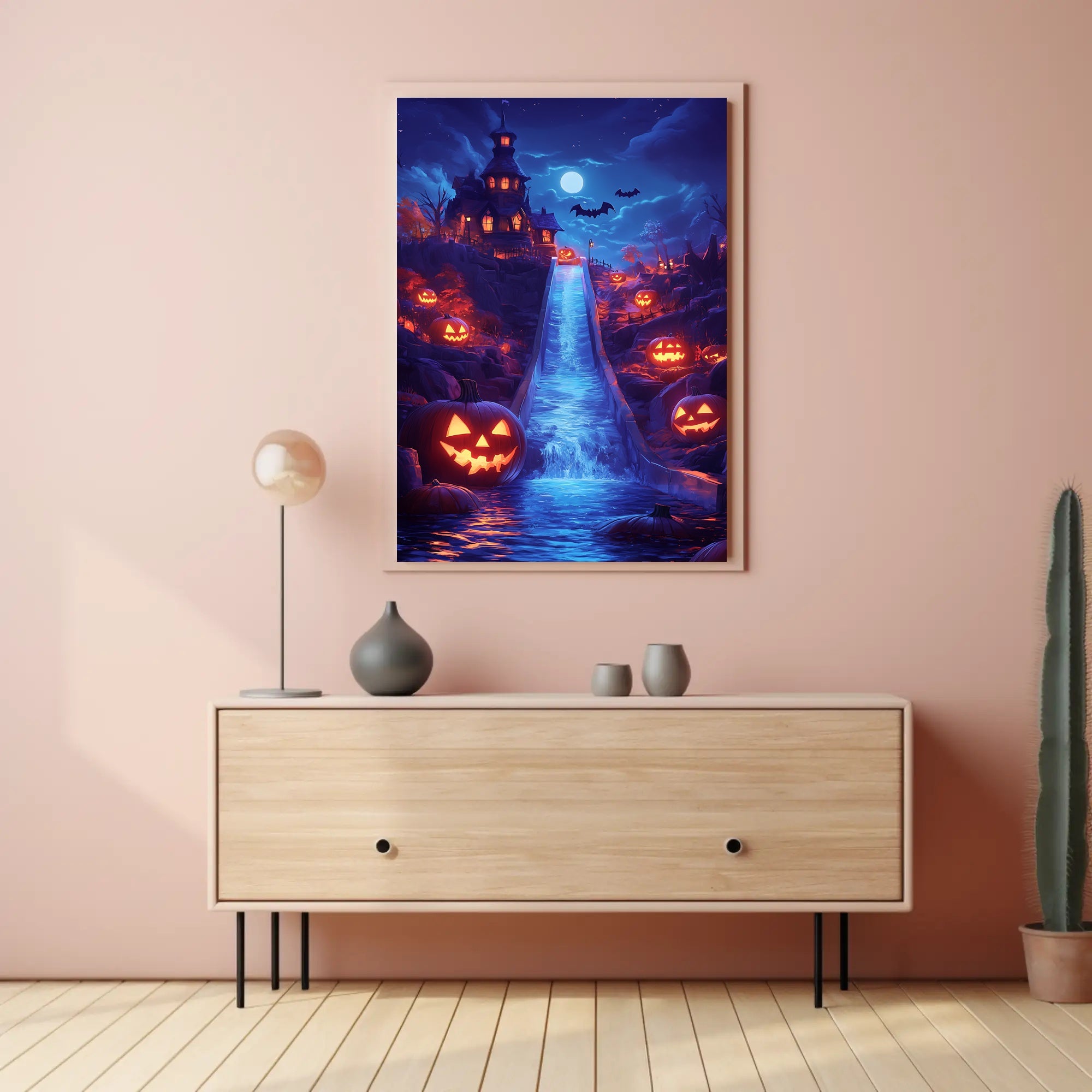 Halloween Manor: Gothic Nightfall Fantasy or Mythology Poster