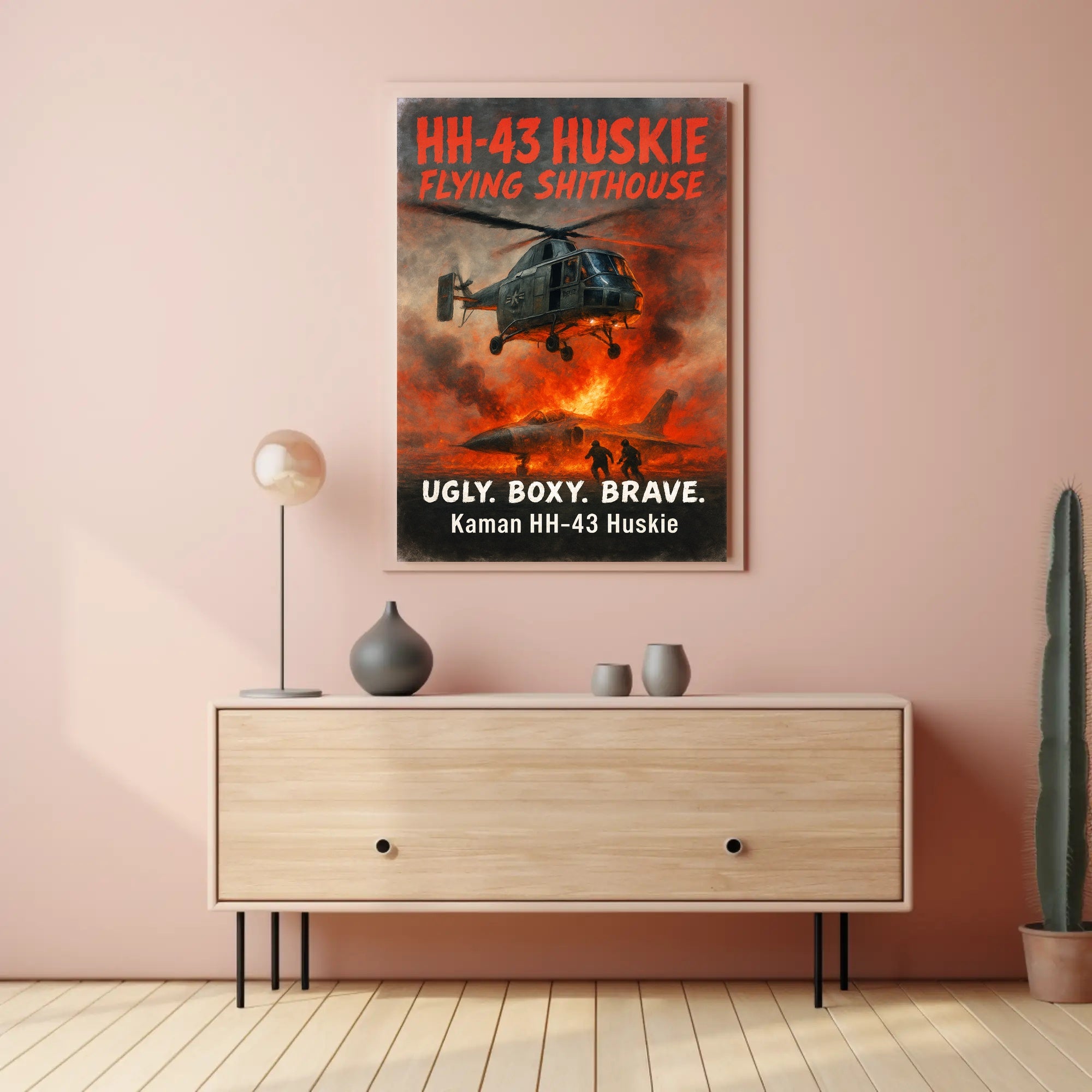 Kaman HH-43 Huskie Ugly. Boxy. Brave Poster PosterGoat