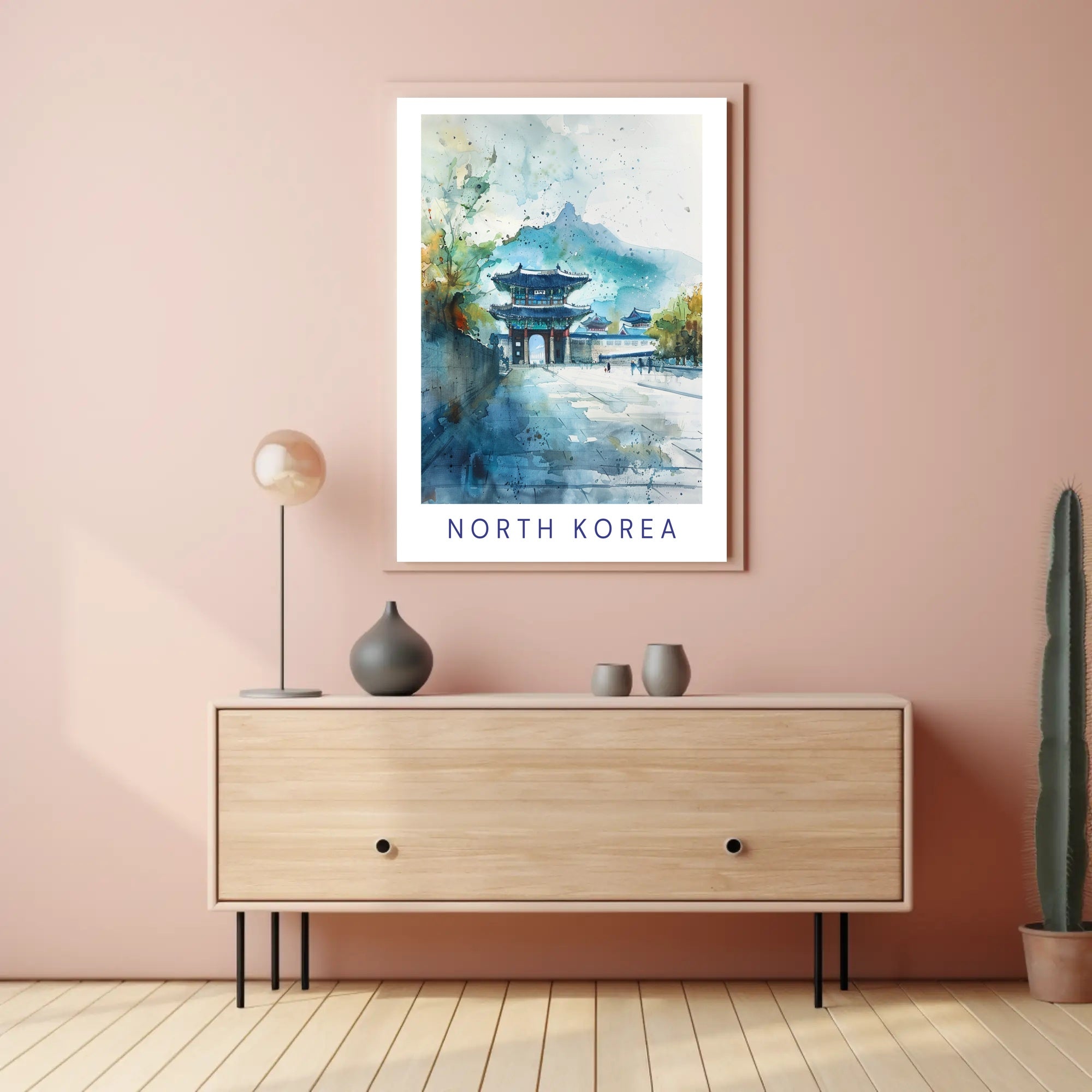 Traditional Korean Gate Scenic Art in Cultural Heritage Poster PosterGoat