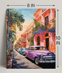 Vintage Havana Street Scene Vintage Poster