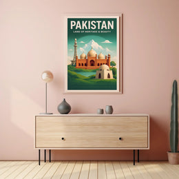 Pakistan Land of Heritage & Beauty Poster PosterGoat