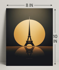 Eiffel Tower Silhouette Poster