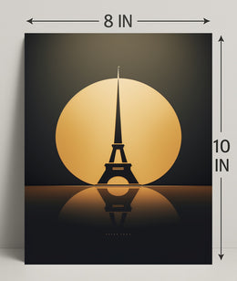 Eiffel Tower Silhouette Poster
