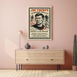 Legendary Athlete The Greatest in the World Jim Thorpe Poster