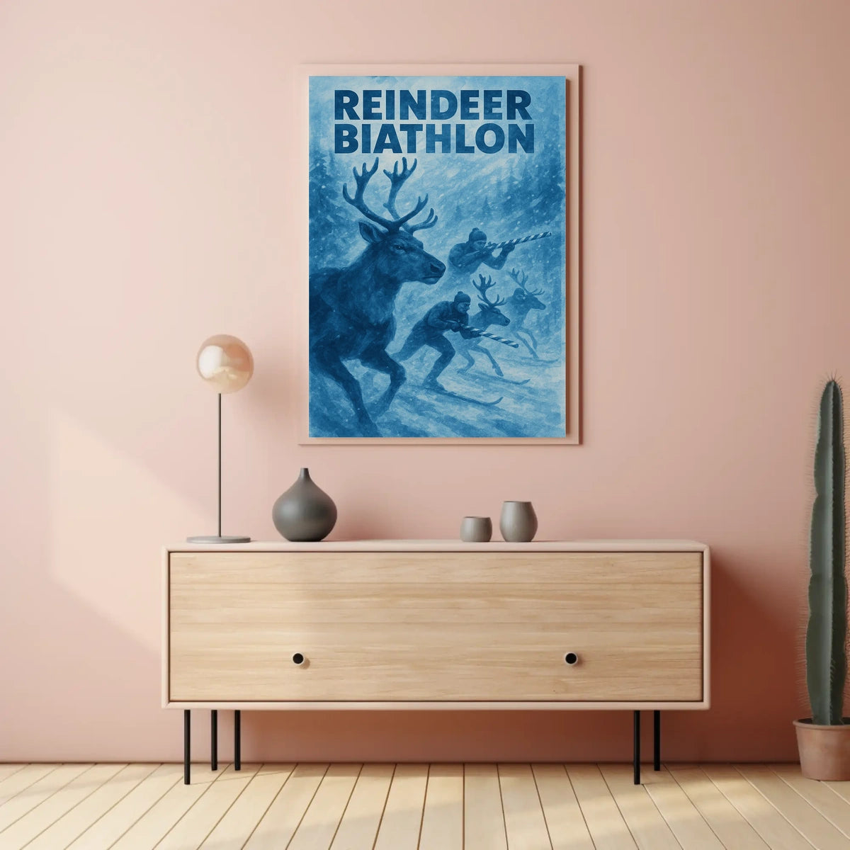 Reindeer Biathlon Adventure Poster