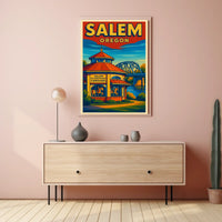 Salem Oregon Riverfront Carousel Poster