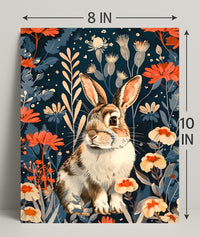 Enchanted Garden Rabbit William Morris Art Poster