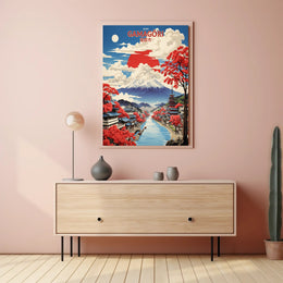 Gamagōri Mount Fuji Scenic Art Print - Cultural Poster