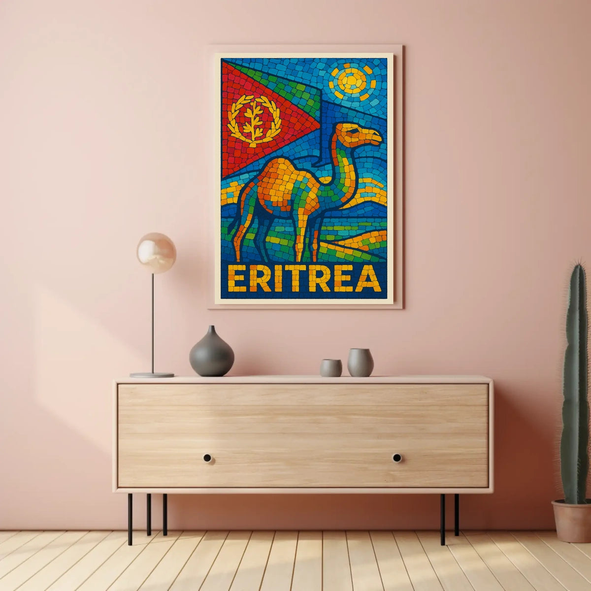 Eritrea Mosaic Art Poster
