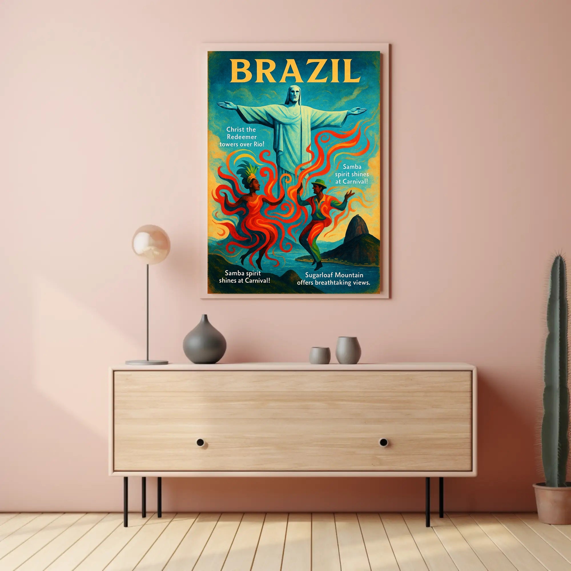 Christ the Redeemer and the Spirit of Carnival Poster PosterGoat