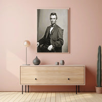 Abraham Lincoln Side Profile Sepia Poster Art Print PosterGoat