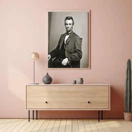 Abraham Lincoln Side Profile Sepia Poster Art Print PosterGoat