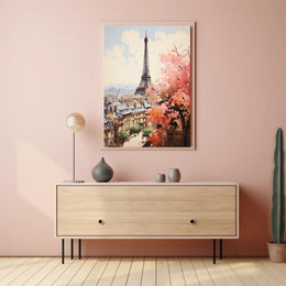Eiffel Tower Modern Elegance in Paris Travel Poster