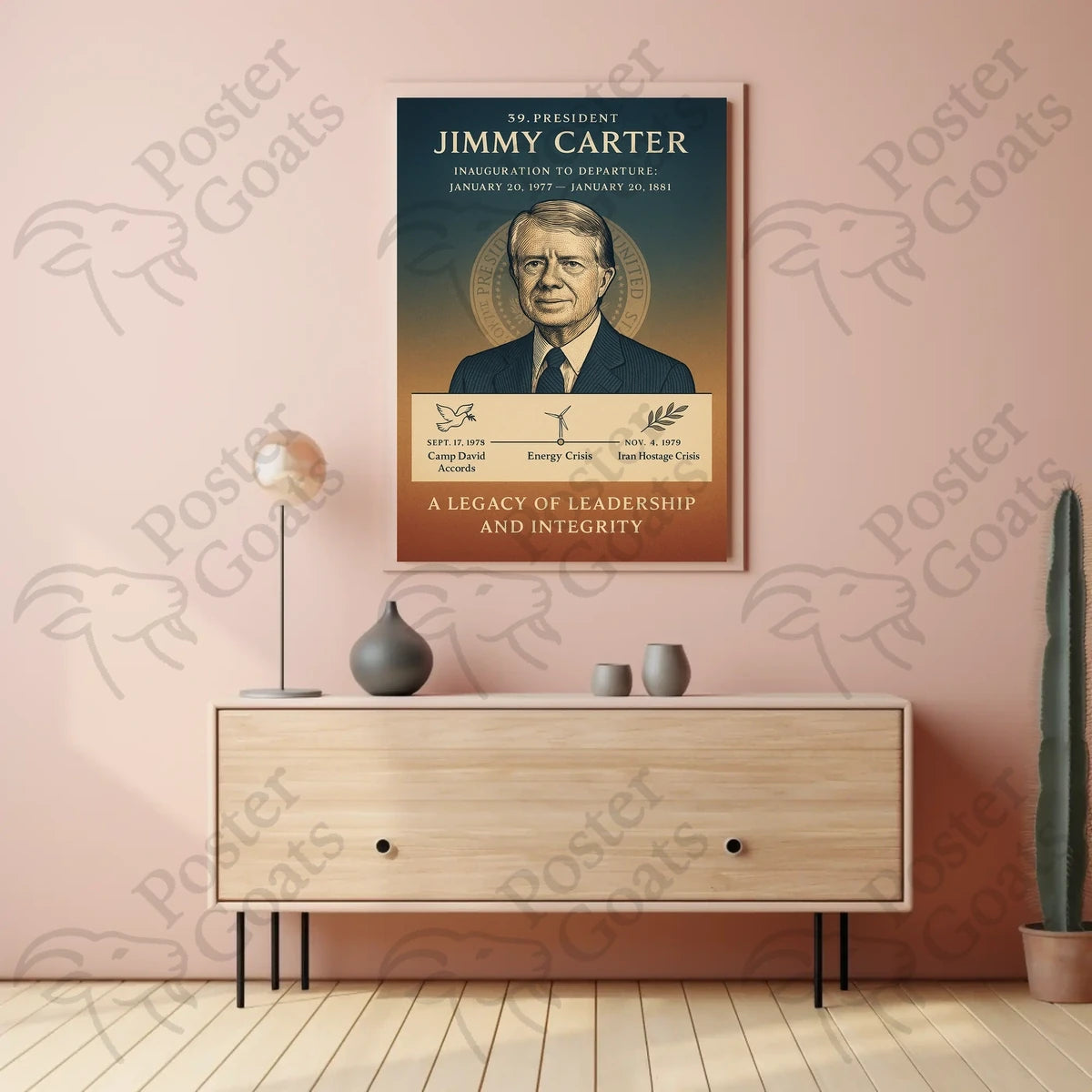 Jimmy Carter Historical Events Presidential Poster