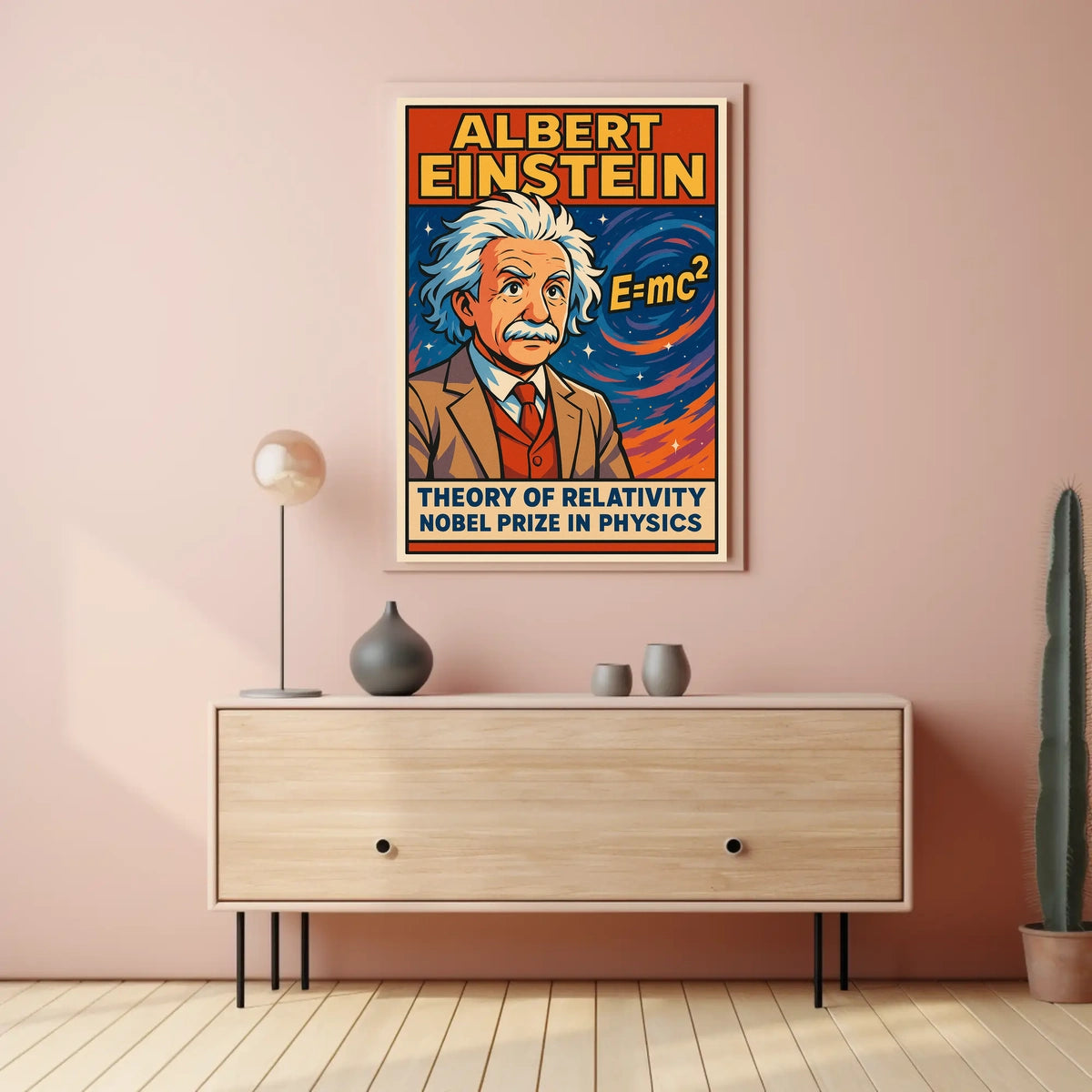 Albert Einstein Relativity Theory Vintage Educational Scientific Print Wall Art Scholarly Poster
