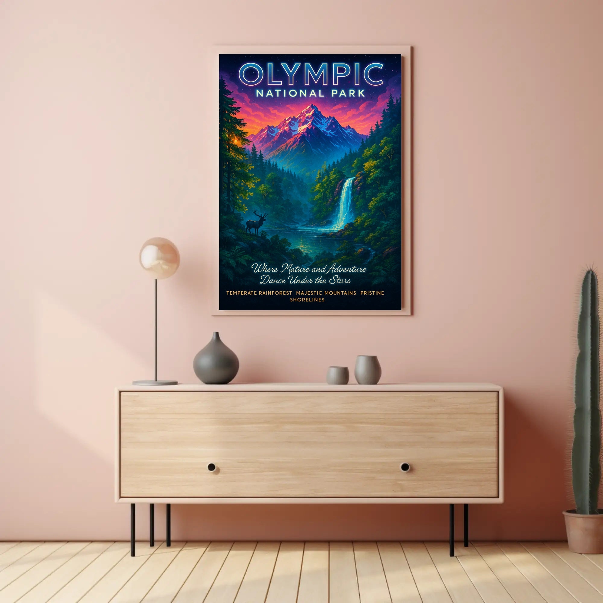 Olympic National Park Adventure Poster Print