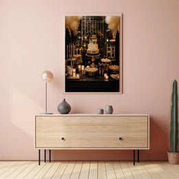 Elegant Art Deco Dessert Display Poster