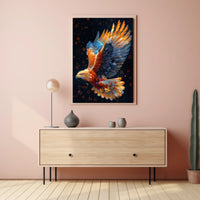 Majestic Eagle in Flight Surreal Art Poster