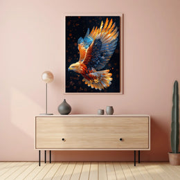 Majestic Eagle in Flight Surreal Art Poster