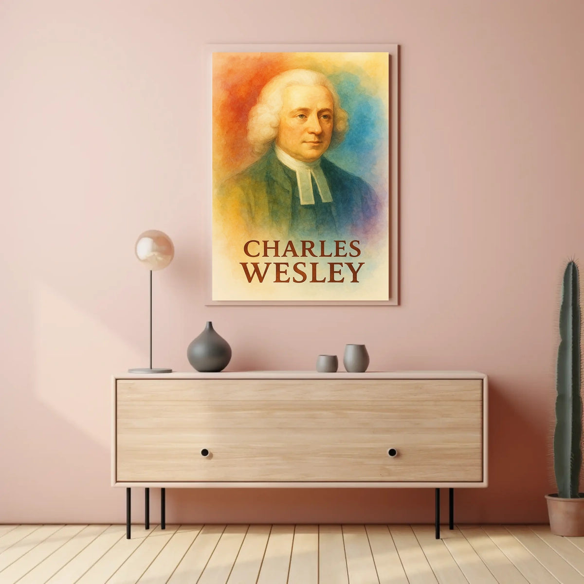 Charles Wesley Heritage Poster: Classic 18th-Century Portrait Art