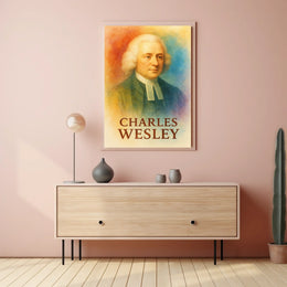 Charles Wesley Heritage Poster: Classic 18th-Century Portrait Art