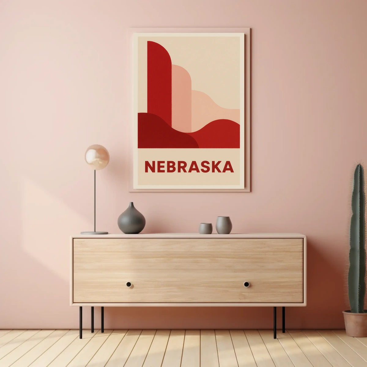 Nebraska Abstract Landscape Poster