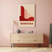 Nebraska Abstract Landscape Poster