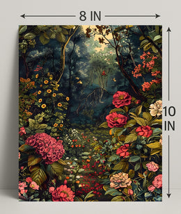 Enchanted Forest Garden William Morris Art Poster
