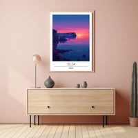 Ibiza Sunset Serenity Art Travel Poster