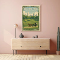 Central Park Nostalgia New York Travel Poster