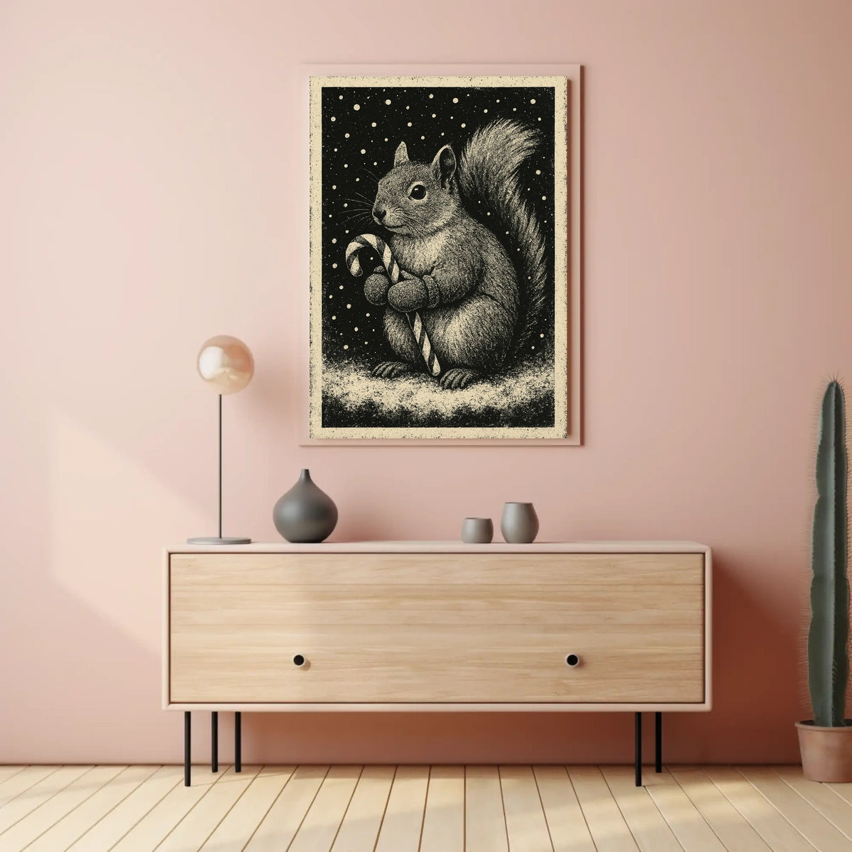 Winter Squirrel Delight Poster