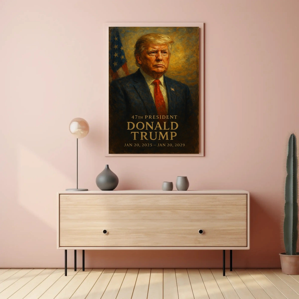 Trump Visionary Patriotic Digital Painting Poster