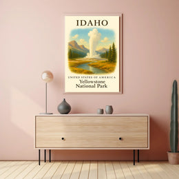 Yellowstone National Park Scenic Poster Idaho Print