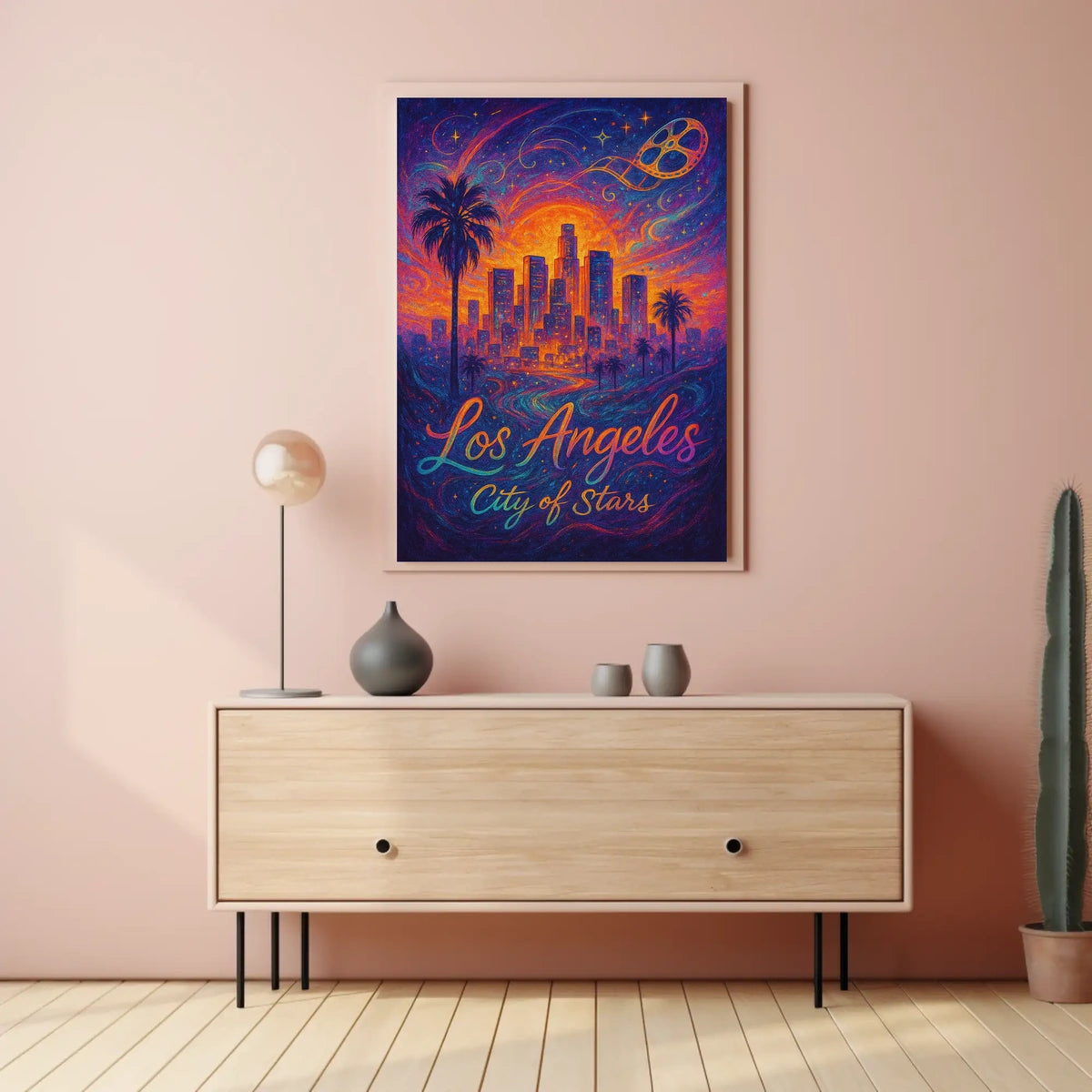 Los Angeles City Stars Vintage Poster