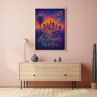Los Angeles City Stars Vintage Poster