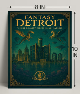 Fantasy Detroit Poster PosterGoat
