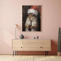 Festive Squirrel Celebration Poster
