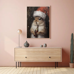 Festive Squirrel Celebration Poster
