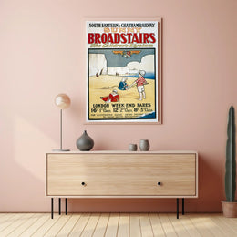 Vintage Broadstairs Seaside Travel Poster for Family Holidays PosterGoat